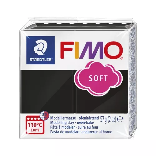 Pasta Fimo Soft 57gr Negra (n°9)