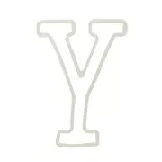 Molde de silicono para hacer la letra Y de resina 40X27mm x1