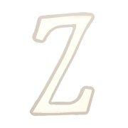 Molde de silicono para hacer la letra Z de resina 40X21mm x1