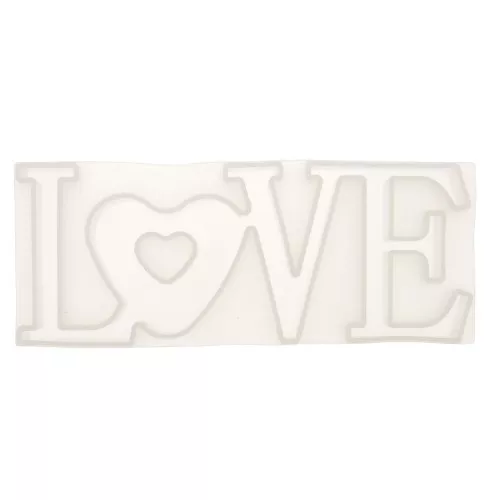 Molde de silicono para hacer LOVE de resina 8x20.5 cm x1