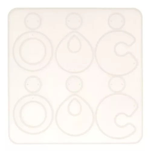 Molde de silicono n°1 para hacer pendientes de resina 15x15 cm x1