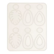 Molde de silicona n.º 2 para hacer pendientes de resina, 13 x 15,5 cm, 1 unidad