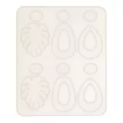 Molde de silicona n.º 2 para hacer pendientes de resina, 13 x 15,5 cm, 1 unidad