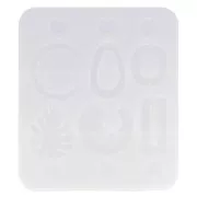 Molde de silicono n°4 para hacer pendientes de resina 13.5x15.5 cm x1