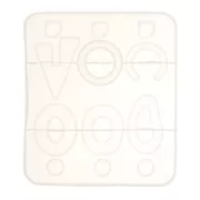 Molde de silicono n°5 para hacer pendientes de resina 15x17 cm x1