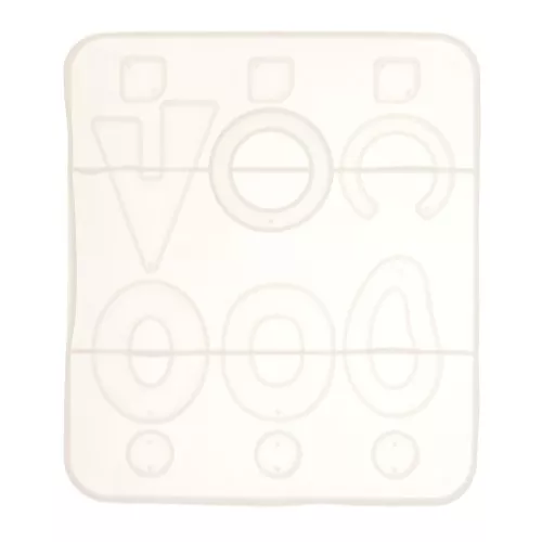 Molde de silicono n°5 para hacer pendientes de resina 15x17 cm x1