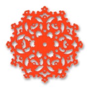 Flor filigrana de madera 50 mm Rojo x1|raw }}