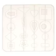 Molde de silicono n°2 para hacer colgantes y dijes de resina 17.5x15.5 cm x1