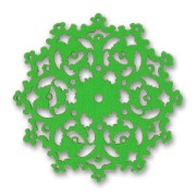 Flor filigrana de madera 50 mm Verde x1|raw }}