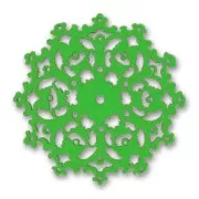 Flor filigrana de madera 50 mm Verde x1