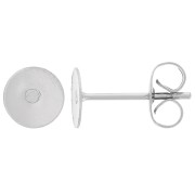 Pendientes disco con trasera 6 mm Acero Inox 303L x100|raw }}