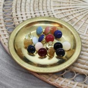 Botón de pie para la costura de metal  Atelier BrunetteGem 9 mm Cactus x1