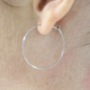 Pendientes de aro 25 mm a decorar - acero inoxidable 316L x100