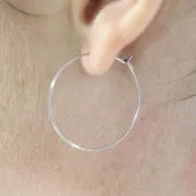 Pendientes de aro 25 mm a decorar - acero inoxidable 316L x100