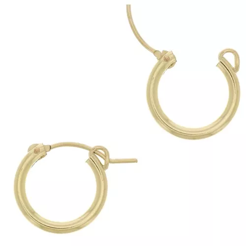 Ganchos Pendientes de aros 15 mm de Gold filled x2