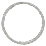 Aro martillado 32 mm Rodio x1