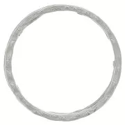 Aro martillado 32 mm Rodio x1