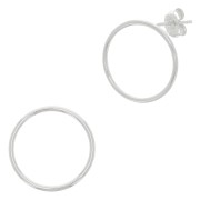 Ganchos pendientes calado 15 mm en plata 925 x2|raw }}