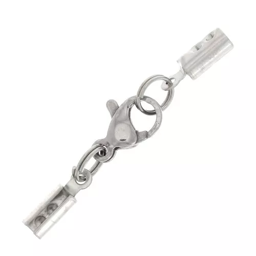 Cierre mosquetón enganche para cordón 2 mm de acero inox 304 x20