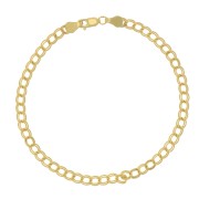 Pulsera eslabón rombo doble 3.6 mm Gold Filled x18.5 cm|raw }}