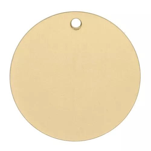 Chapa para grabar redonda 16 mm Gold filled x1