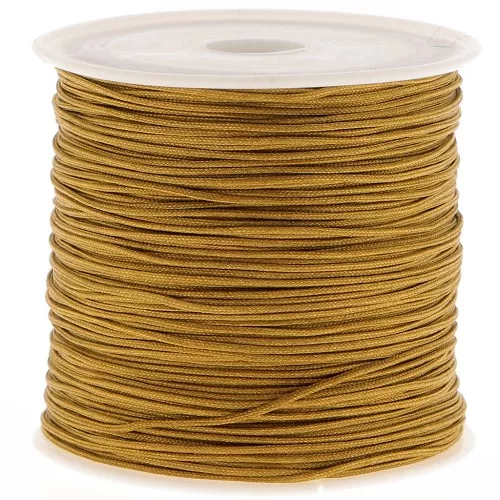 Hilo de jade - Hilo nilón trenzado 0.8 mm Antique Gold x50m