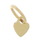 Dije corazón 4.5 x 3.5 mm con anilla cerrada de Gold Filled x1