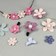 Surtidos de flores de tela 25 mm - Multicolore x30