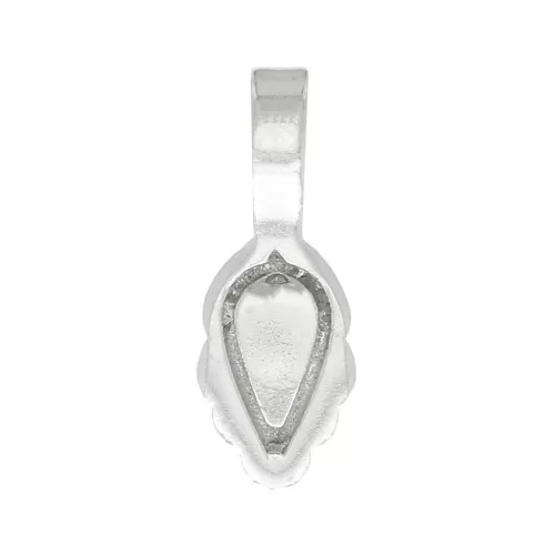 Enganche colgante para pegar 14x5 mm forma hoja - de Plata 925 x1