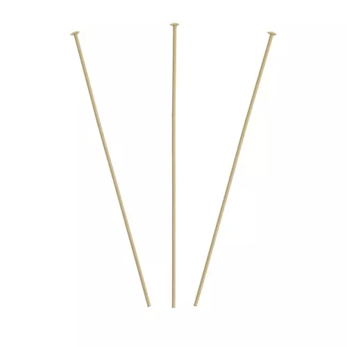Bastón de cabeza plano 31x0.35 mm - Gold filled x10