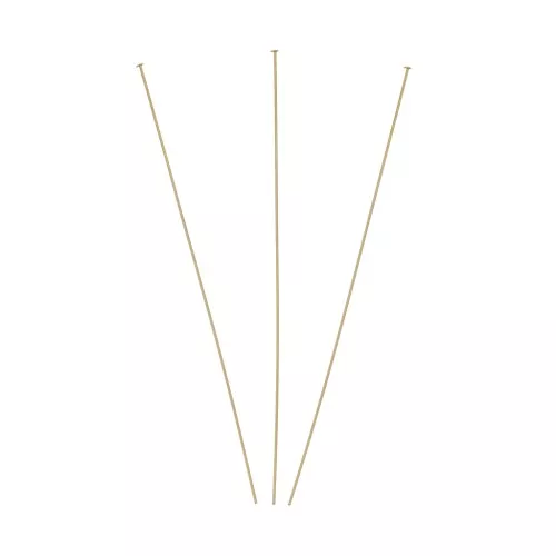 Bastón de cabeza plano 63x0.35 mm - Gold filled x10