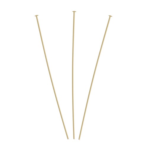 Bastón de cabeza plano 63x0.45 mm - Gold filled x10