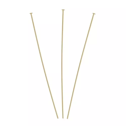 Bastón de cabeza plano 63x0.45 mm - Gold filled x10