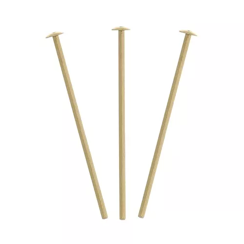 Bastón de cabeza plano 19x0.55 mm - Gold filled x10