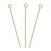 Bastón de cabeza bola 28x0.55 mm - Gold filled x10