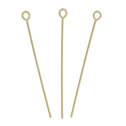 Bastón de cabeza bola 34x0.6 mm - Gold filled x10