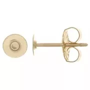 Ganchos pendientes de disco 5 mm para cabujón - Oro laminado x2
