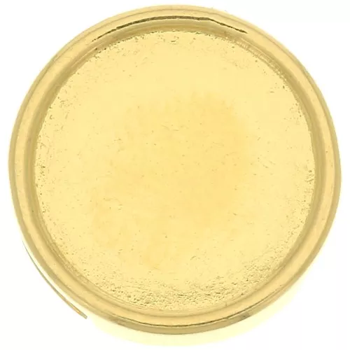 Cuenta pasante redondo para cabuchón fondo plano y cordón 10 mm Dorado oro fino x1