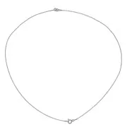 Gargantilla para entrepieza 41 cm de Plata 925 Rodiado negro x1