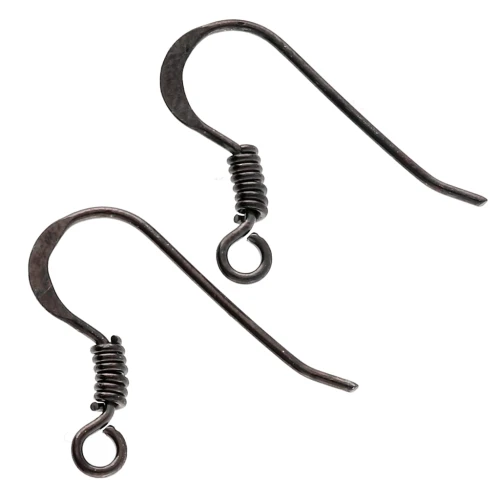 Pendientes 17 mm - Plateado 925 Rodio Negro x2