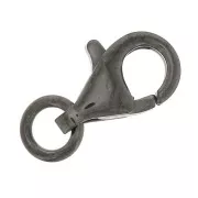 Cierre mosquetón 9 mm de Plata 925 Rhodiado Negrox1