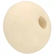 Cuenta de cerámica 15 mm Crema mat