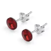 Base pendientes para cabuchones PureCrystal 1088 4 mm de Plata 925 Rodiado negro x2