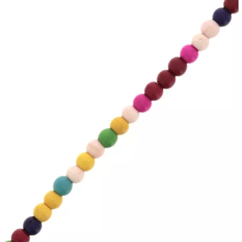 Cuentas redondas 4 mm imitación Howlite - Multicolore x39cm