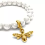 Cuenta pasante enganche dije para cordones de Plata 925 Rodiado negro x1