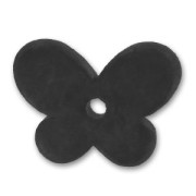 Mariposa de cerámica 22x30 mm Negro mate x1