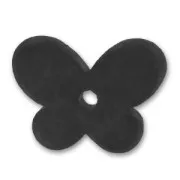 Mariposa de cerámica 22x30 mm Negro mate x1