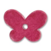 Mariposa de cerámica 22x30 mm Dark Fuchsia mate x1