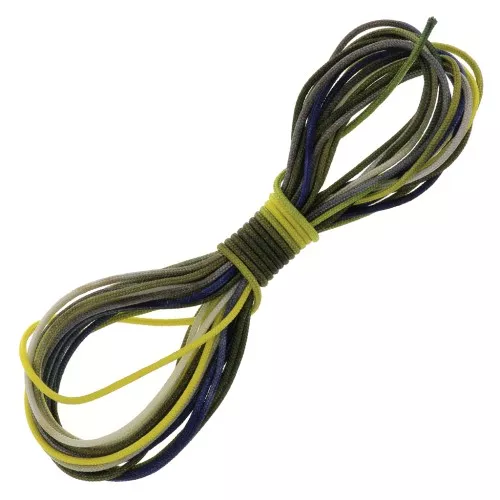Hilo de Jade / Hilo de nilón trenzado 1 mm - DegradadoVert - Azul oscuro - Beige x2.