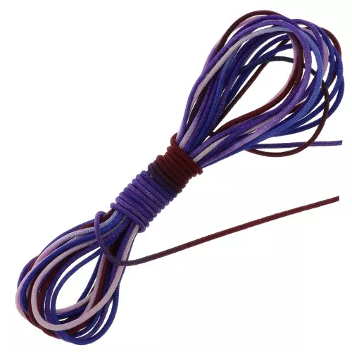 Hilo de Jade / Hilo de nilón trenzado 1 mm DegradadoAzul oscuro - Rouge - Violet x
